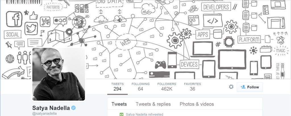 Nadella Twitter July 2015